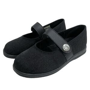 Cosyfeet Womens Koryl Mary Jane Extra Wide Shoes Size US 7 UK 5 Fabric Comfort